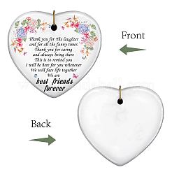 1 шт. фарфоровые большие подвески ручной работы&nbsp;AJEW-CN0002-04F