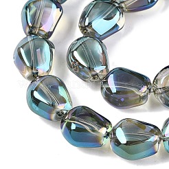 Стеклянные бусины с гальваническим покрытием &nbsp;EGLA-T021-08G