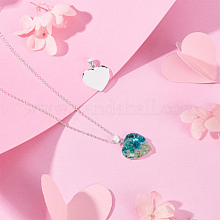 2 шт. 925 подвески из стерлингового серебра с кабошонами&nbsp;STER-PH0003-05B