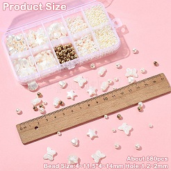 685 шт. пластиковые бусины с имитацией жемчуга&nbsp;KY-YW0001-91