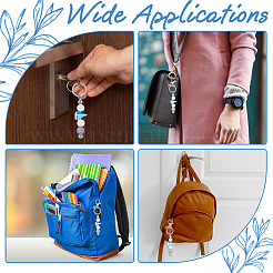 3 шт. 3-цветный металлический брелок для ключей с бусинами для изготовления украшений своими руками&nbsp;KEYC-FH0001-41