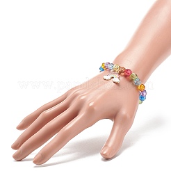 9шт 9 стильных акриловых круглых браслета из бисера BJEW-JB08898