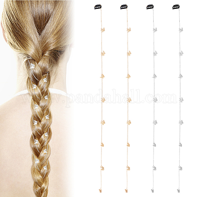 2 пара двухцветных железных заколок для волос&nbsp;OHAR-HY0001-01-1