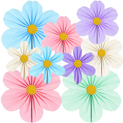 Бумажные веера из цветов своими руками для украшения свадьбы&nbsp;DIY-WH0671-189B-1