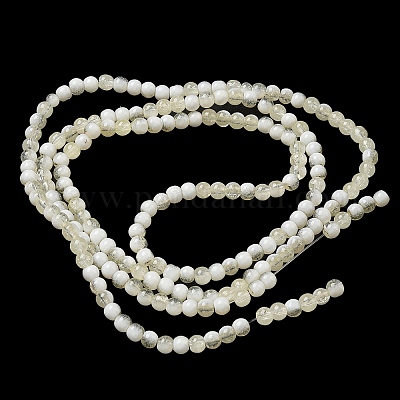 Стеклянные бусины кракле&nbsp;GLAA-U001-4mm-11-1