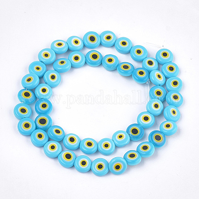 Ручной сглаза бусины бисер нитей&nbsp;LAMP-S191-02B-14-1