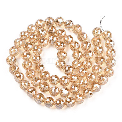 Гальванические стеклянные бусины&nbsp;EGLA-R041-10mm-09-1