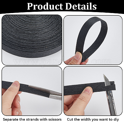 10м плоские бумажные шнуры&nbsp;OCOR-WH20001-92B-1