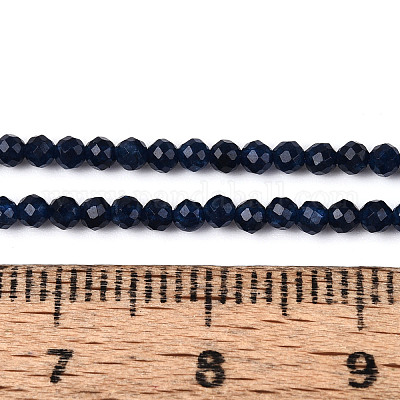 Крашеные бусины из натурального сапфира&nbsp;G-T143-05-1