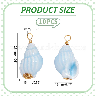 10 шт. Фарфоровые подвески ручной работы&nbsp;PALLOY-WR00018-1