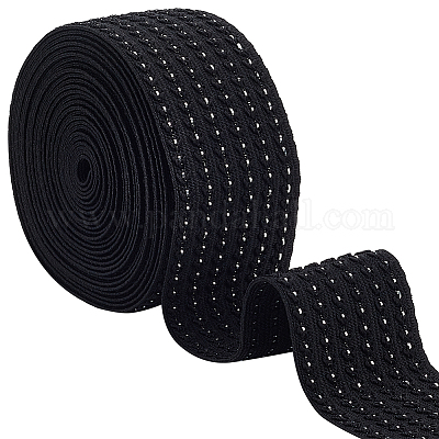 Широкая плоская эластичная лента из полиэстера длиной 5 ярд.&nbsp;OCOR-WH0090-052A-1