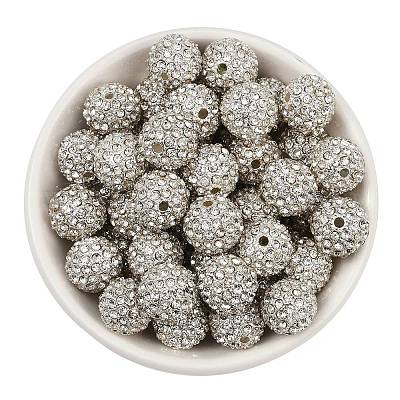 Бусины из сплава и страза&nbsp;RB-A034-12mm-A01S-1