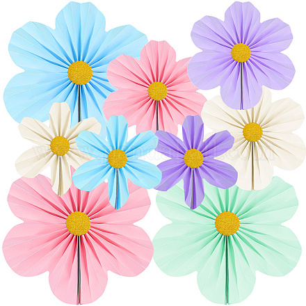 Бумажные веера из цветов своими руками для украшения свадьбы&nbsp;DIY-WH0671-189B-1