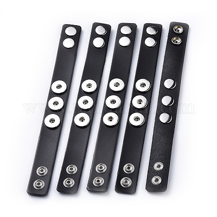 Кожа кусок браслет материалы&nbsp;LS-AJEW-R014-3-1