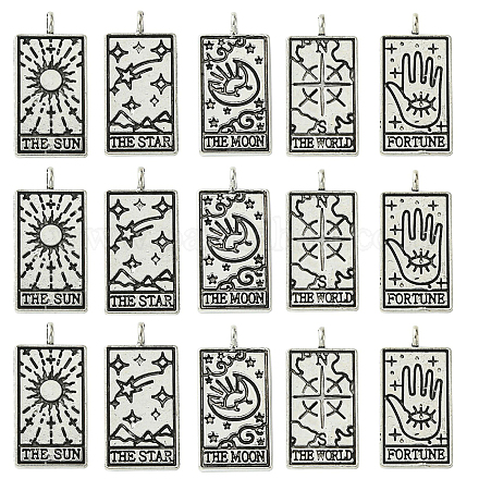 15шт 5 стиля подвески из сплава в тибетском стиле TIBEP-YW0001-76AS-1