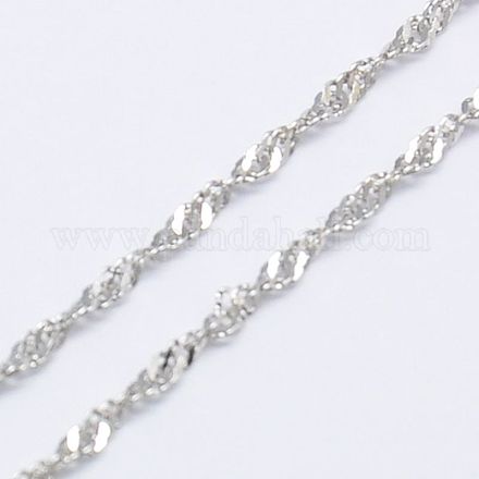 Ожерелья из серебра 925 пробы с родиевым покрытием STER-E007-1A-1