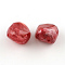 Nuggets Imitation Gemstone Acrylic Beads, Cerise, 25x24x17mm, Hole: 3mm, about 84pcs/500g