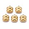 304 Stainless Steel Charms, Oval, Golden, 14x12x5mm, Hole: 1.5mm