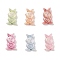 Plastics Beads, Craft Beads, Animal, Rabbit, 13.5x9x4.5mm, Hole: 1.6mm, 1250pcs/500g
