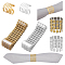 24Pcs 4 Style Alloy Napkin Rings and Plastic Rhinestone with Polyester Napkin Holder Adornment, Restaurant Daily Accessiroes, Mixed Color, 4style/bag