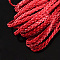 Braided Imitation Leather Cords, Herringbone Bracelet Findings, Red, 5x2mm, about 109.36 yards(100m)/bundle