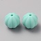 Lantern Silicone Focal Beads, Aquamarine, 14x14mm, Hole: 2mm