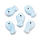 Handmade Porcelain Beads, Fish, Famille Rose Porcelain, Light Blue, 19x11~12x7.5~8mm, Hole: 2mm