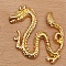 Alloy Cabochons, Dragon, Golden, 48x32mm