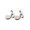 304 Stainless Steel Musical Note Tiny Charms, Stainless Steel Color, 15.5x12x1mm, Hole: 1.5mm