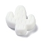 Silicone Focal Beads, Cactus, White, 25x23x8mm, Hole: 2.3mm