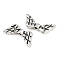 CCB Plastic Beads, Wing, Antique Silver, 8x19x4mm, Hole: 1mm