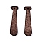 Poplar Wood Pendants, Dyed, Tie, Saddle Brown, 34x8.5x2mm, Hole: 1.4mm