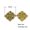 Tibetan Style Filigree Joiners, Cadmium Free & Nickel Free & Lead Free, Rhombus, Antique Golden, 36x36x1mm, Hole: 1mm