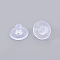Plastic Ear Nuts, Earring Backs, Clear, 10x6mm, Hole: 0.5mm