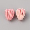 Opaque Resin Flower Rose Beads, with Synthetic Shell, Pink, 8.5x7mm, Hole: 1.2mm