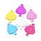 Opaque Acrylic Pendants, Tree, Mixed Color, 30x22.5x3mm, Hole: 3mm, about 430pcs/500g