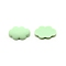 Opaque Resin Cabochons, Cloud, Pale Green, 25.5x17x4.5mm