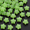 Imitation Jelly Acrylic Beads, Star, Lawn Green, 9x9.5x5.5mm, Hole: 2.5mm, about 2050pcs/500g