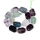 Природных красочные флюорита бисер нитей&nbsp;G-C098-A35-01-2