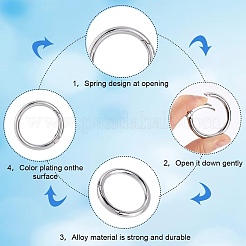 10 шт. Кольца пружинные затворные из сплава&nbsp;FIND-SP0001-38P