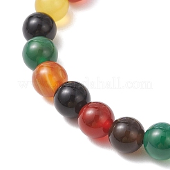 Эластичные браслеты из натурального агата для женщин&nbsp;BJEW-JB12963