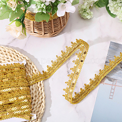 14~15 ярд блестящих полиэстеровых лент с изнаночной вязкой&nbsp;SRIB-GL0001-01