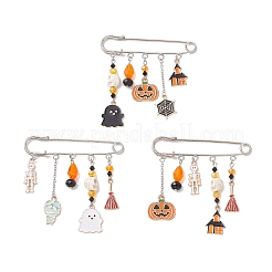 3 шт. 3-х цветные эмалевые броши-булавки на Хэллоуин&nbsp;JEWB-TA00020