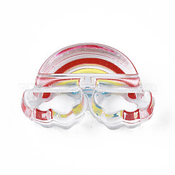 Прозрачные бусины из акриловой эмали&nbsp;X-OACR-N130-026