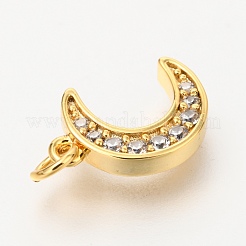 Латунные микропаве прозрачные кубические циркониевые подвески ZIRC-O036-01G
