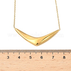 Ожерелья с подвеской в форме буквы V из нержавеющей стали 304 для женщин&nbsp;LS-NJEW-Z086-01G