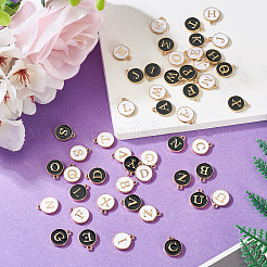 52 шт. 52 стиля буква a~z сплав эмалированные подвески&nbsp;ENAM-TA0003-12