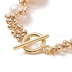 Браслет из натурального жемчуга BJEW-JB09079