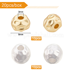 20шт 2 цвета латунные бусины&nbsp;KK-BC0007-16