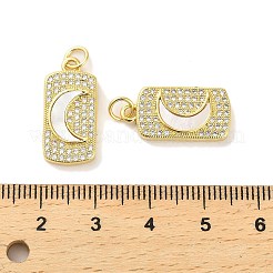 Кулоны из латуни с микропейвом и кубическим прозрачным цирконием&nbsp;KK-K365-26G